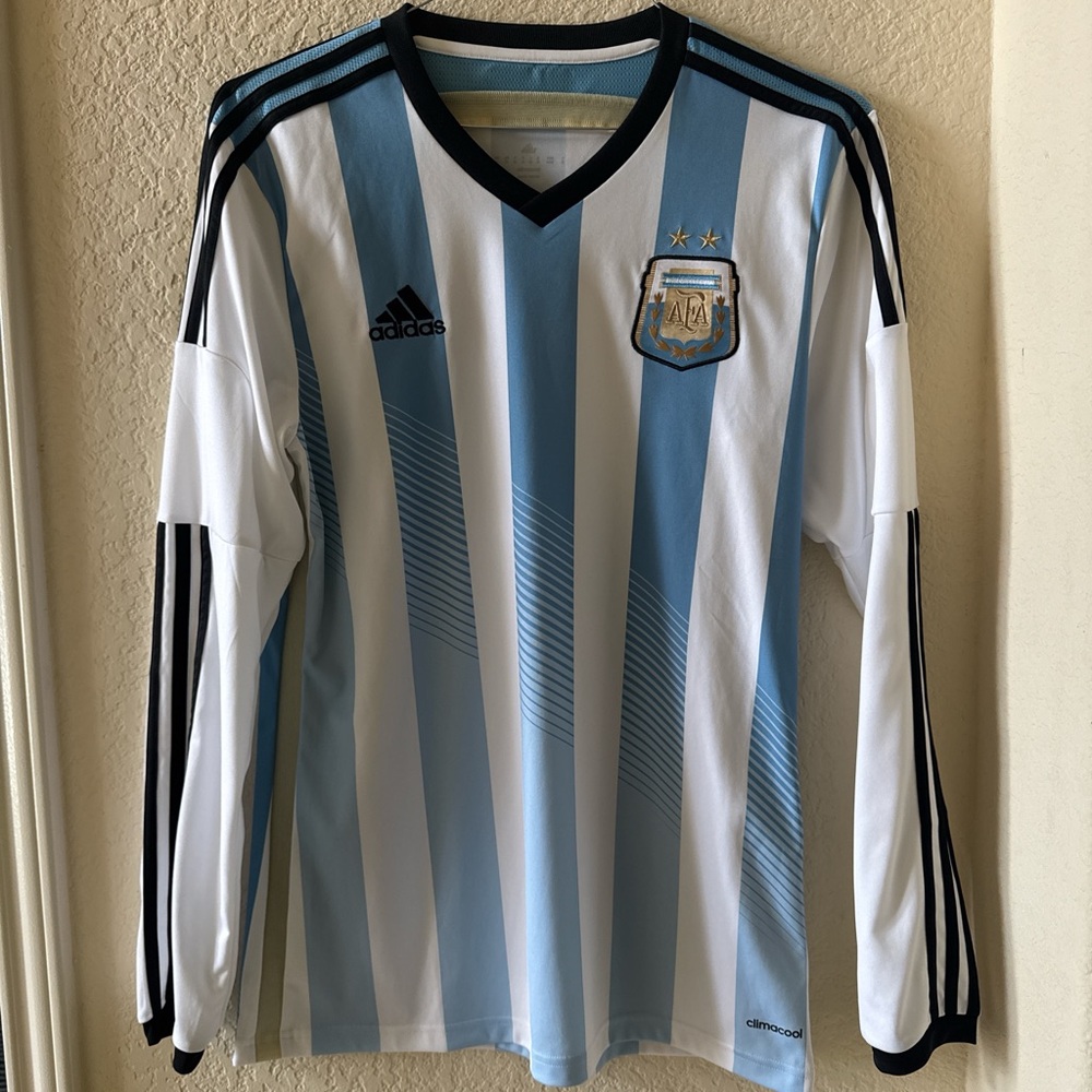 2014 Argentina Home Long Sleeve Adidas Medium